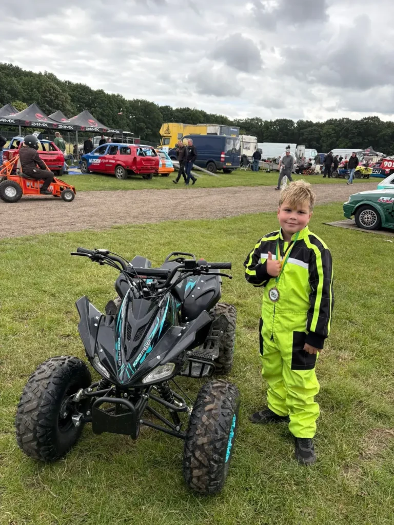 Klant op een quad